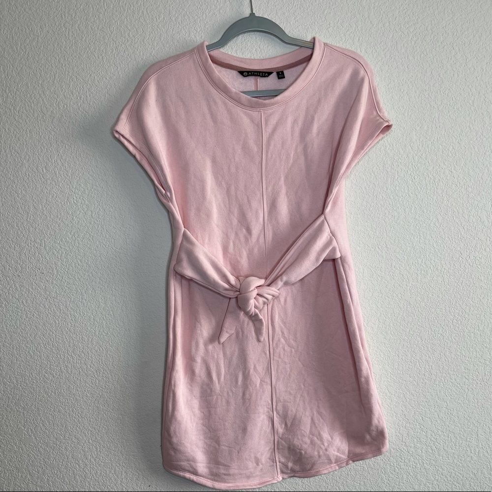 Athleta pink embrace sweatshirt dress